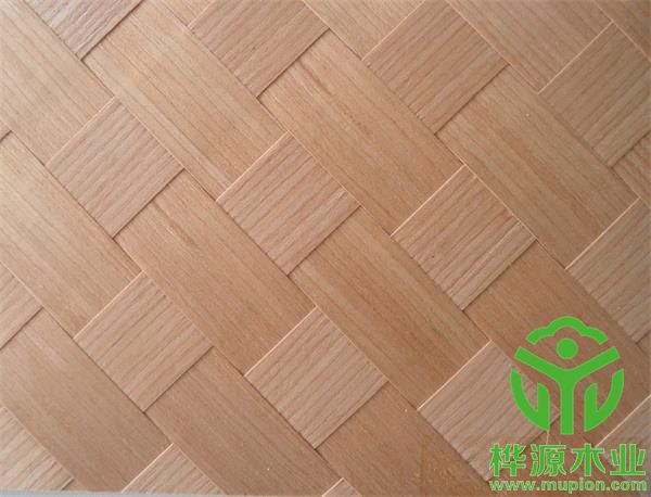 櫻桃編織木皮1mm廠(chǎng)家定做，手工編織板視覺(jué)效果好